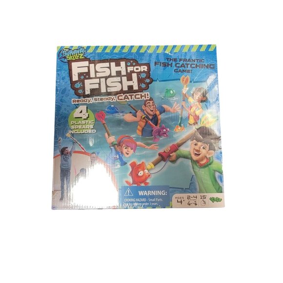Fish For Fish Frantic Fish Catching Game For Ages 4+ With 4 Plastic Spears & 15- - Picture 1 of 4